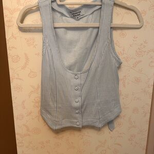 Frankie's Bikinis Blue Crop Tank Vest